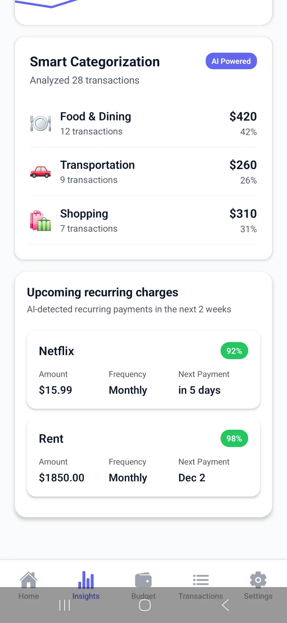 Smart Categorization